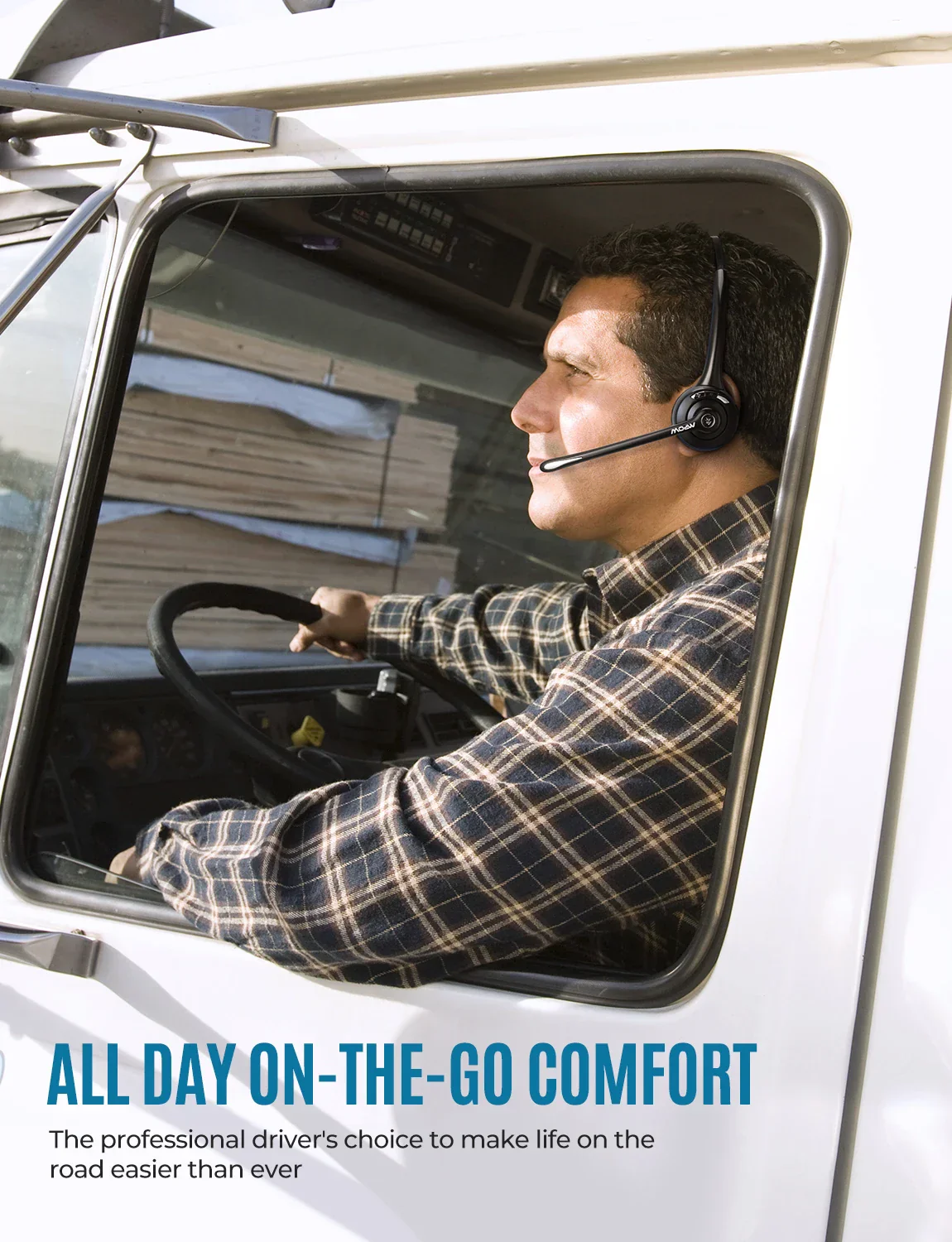 1/2 pack Mpow Pro Office Wireless Bluetooth V5.0 headphone With Microphone 13H Talking Time For Driver Call Center Skype Office - Image 9