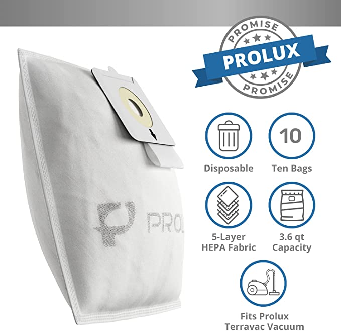 10 pack of bags for Prolux TerraVac Vacuum by Prolux Cleaners - Image 2
