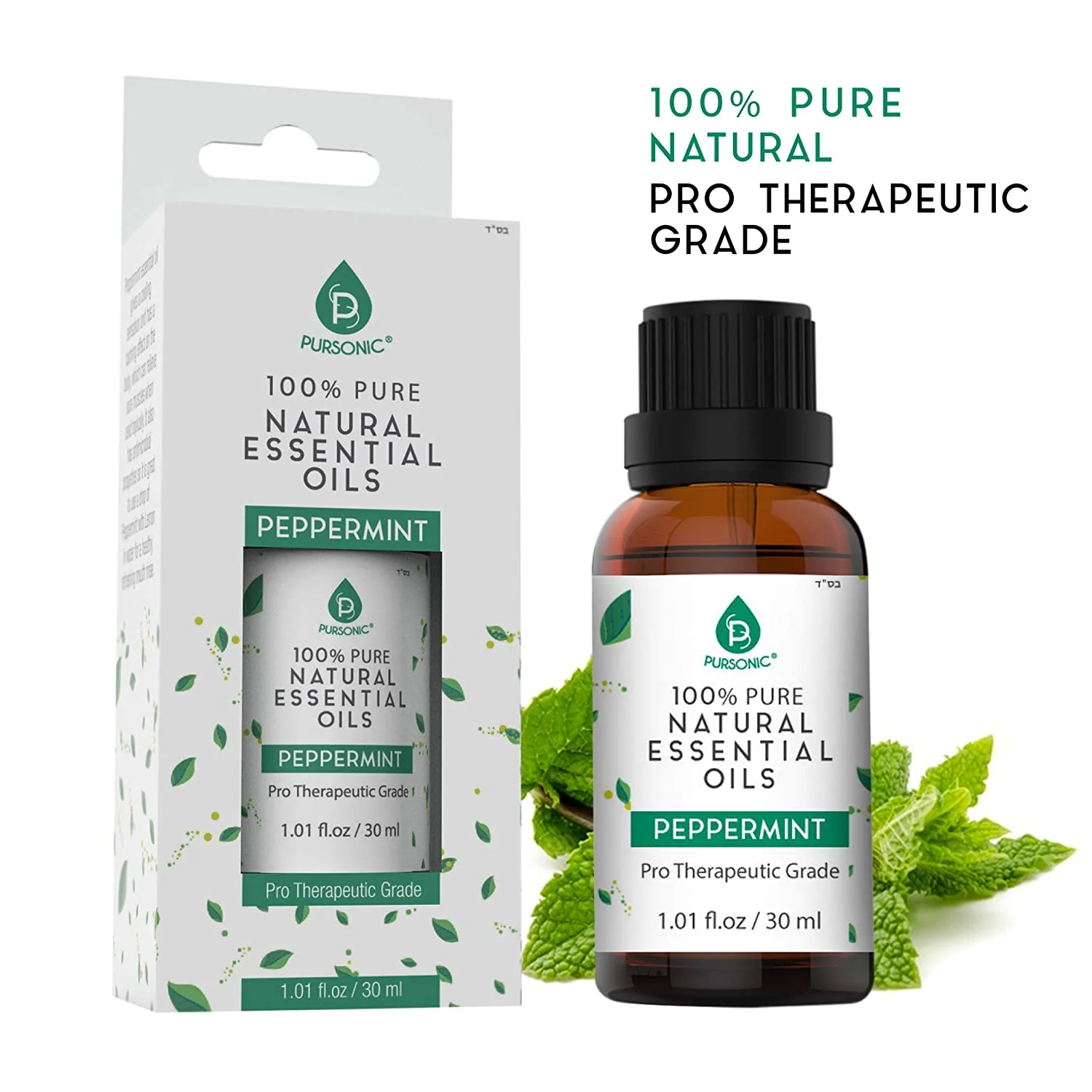 100% Pure & Natural Peppermint Essential Oils by Pursonic - Image 2