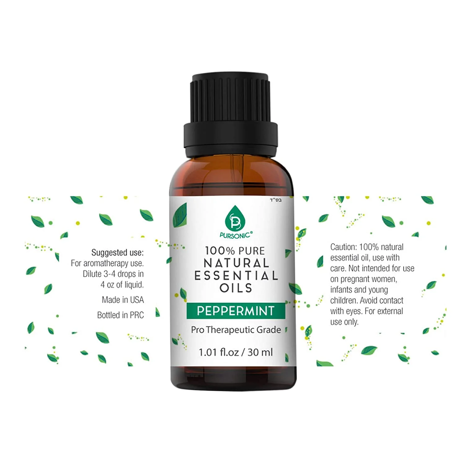 100% Pure & Natural Peppermint Essential Oils by Pursonic - Image 3