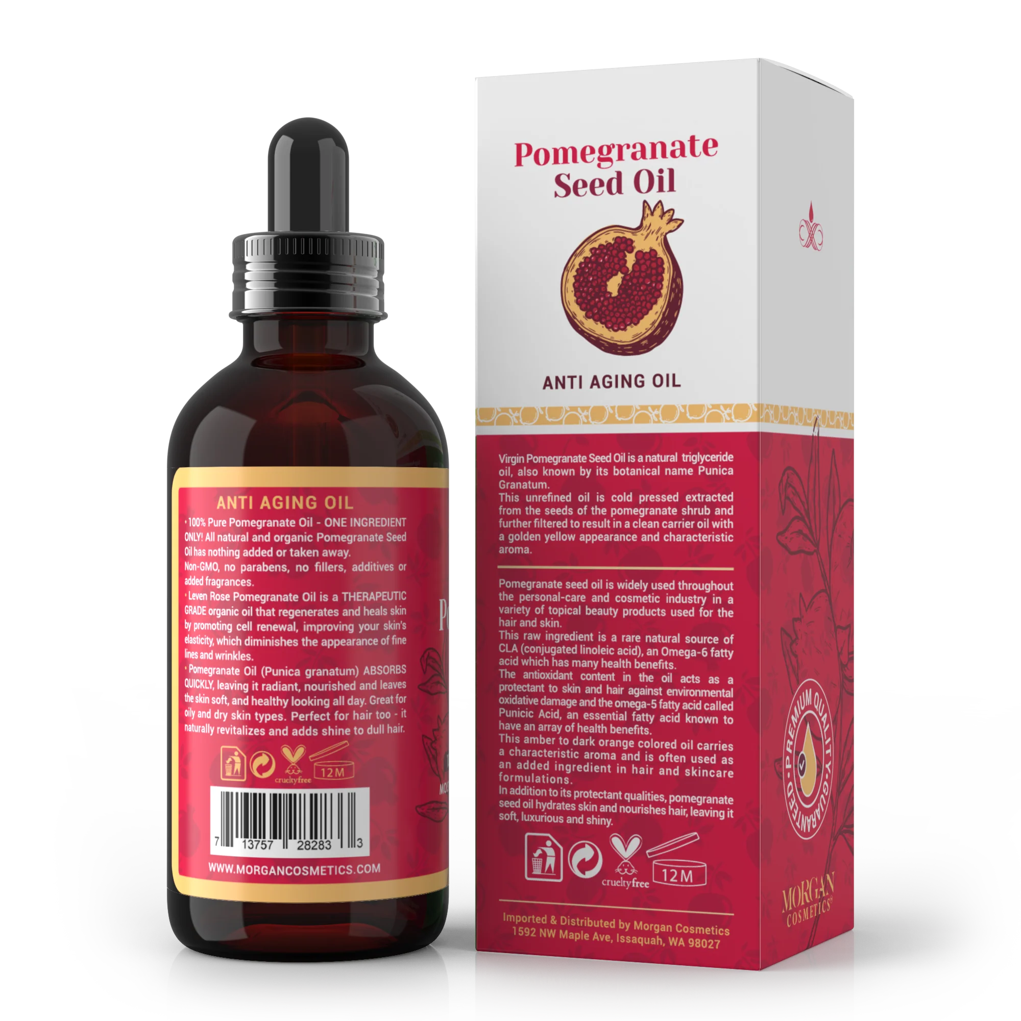 100% Pure Pomegranate Oil 2 oz by Morgan Cosmetics - Image 2