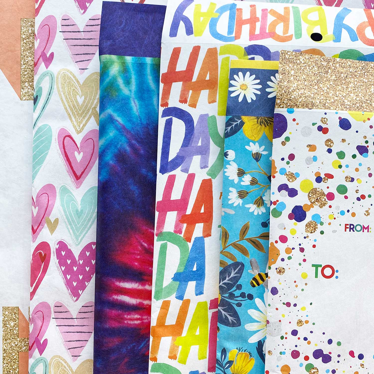 12 Count Assorted Mix Decorative Foam Padded Mailing Envelopes by Present Paper - Image 2