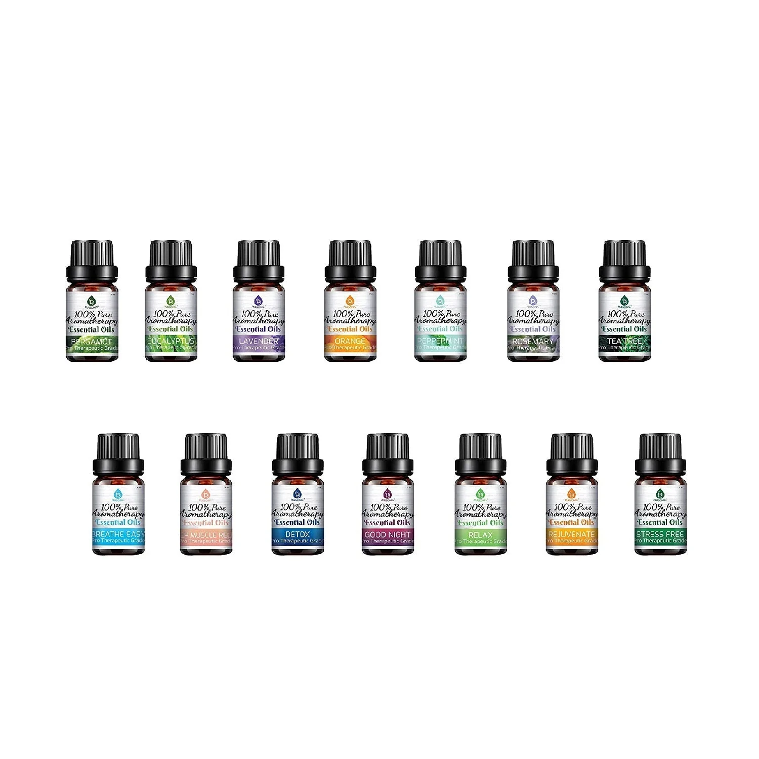 14 Pack of 100% Pure Essential Aromatherapy Oils by Pursonic - Image 3