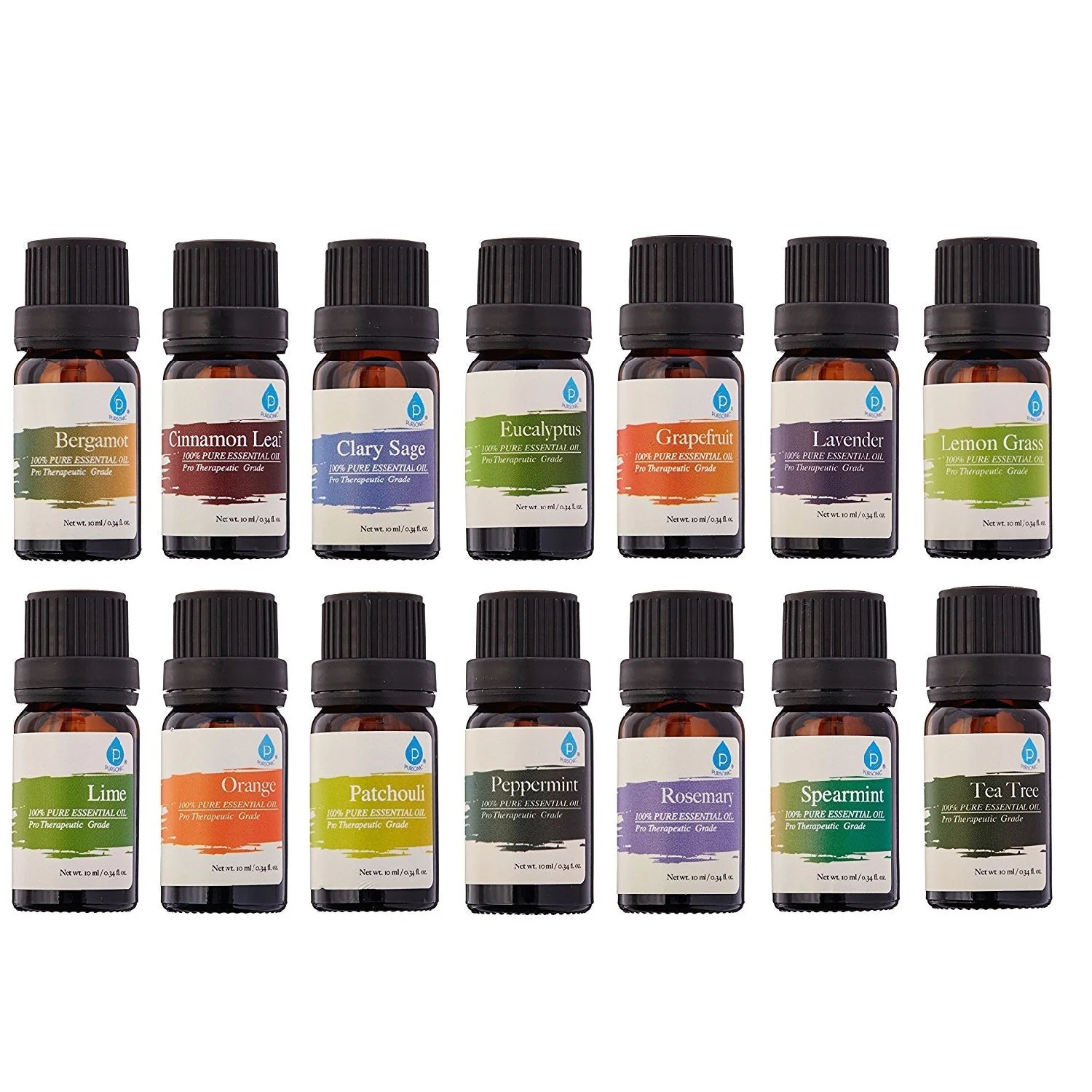 14 pack of 100% Pure Essential Aromatherapy Oils by Pursonic - Image 3