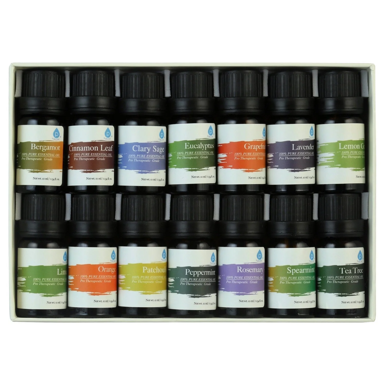 14 pack of 100% Pure Essential Aromatherapy Oils by Pursonic - Image 4