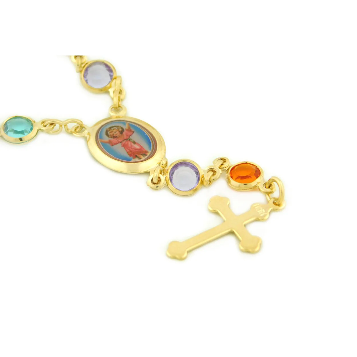 14k God Filled Multi Color Nino Bracelet - Image 2