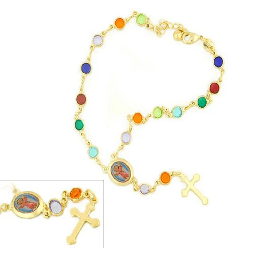 14k God Filled Multi Color Nino Bracelet - Image 3