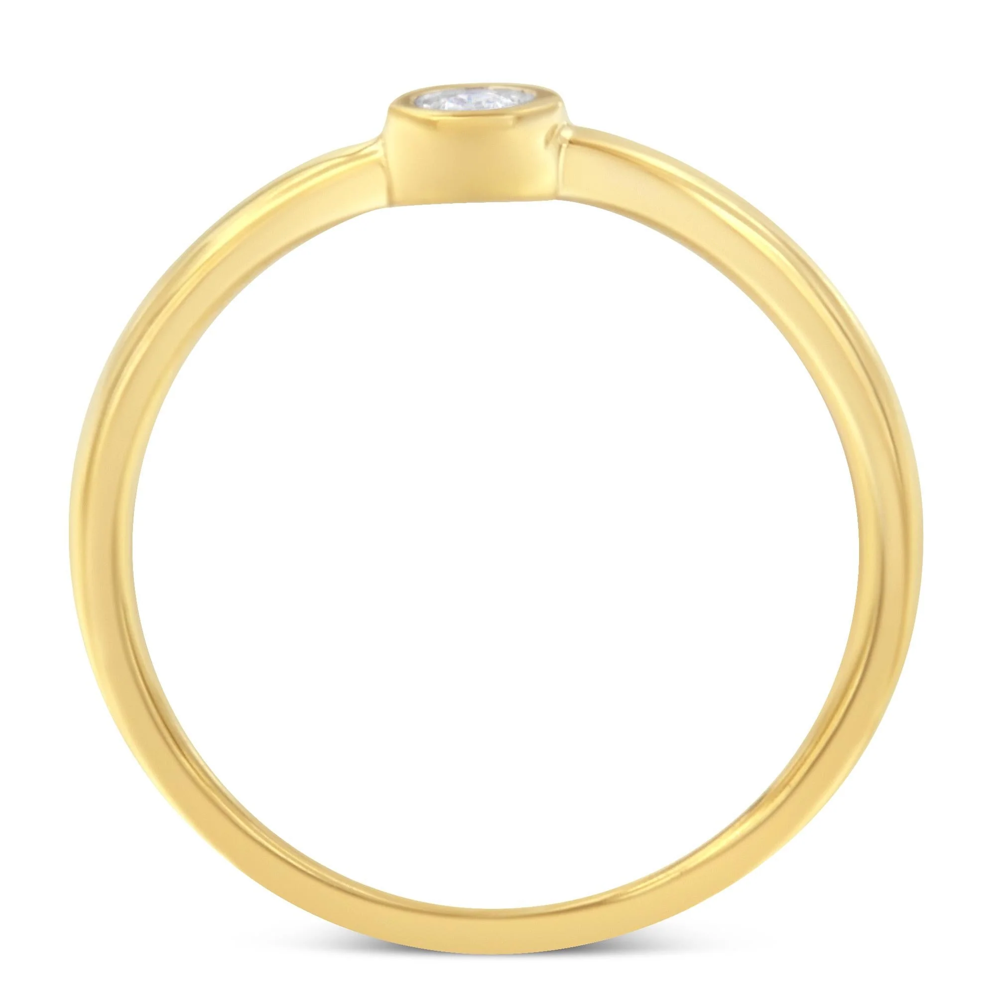 14K Yellow Gold Plated .925 Sterling Silver Miracle Set Diamond Ring (1/20 Cttw, J-K Color, I1-I2 Clarity) by Haus of Brilliance - Image 2