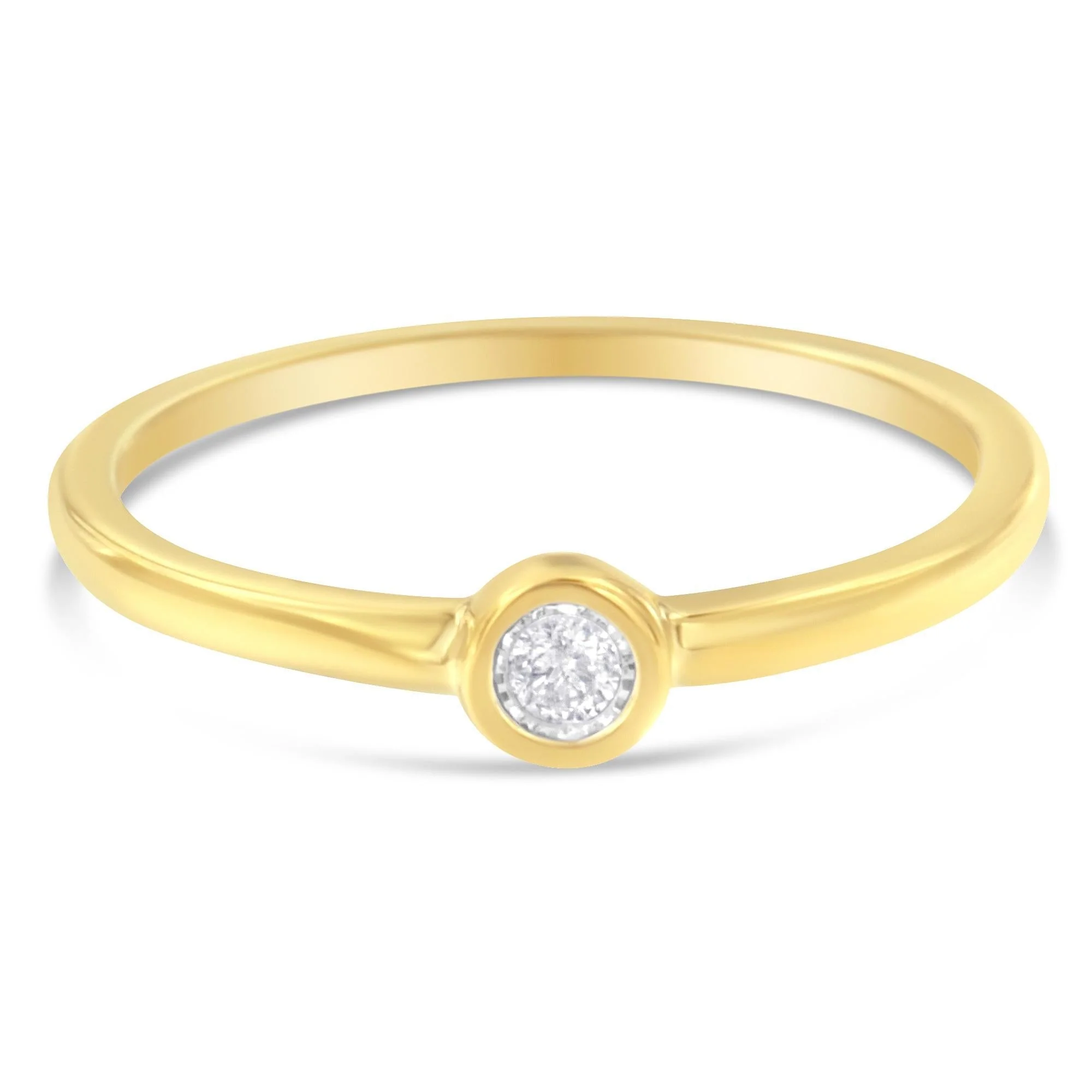 14K Yellow Gold Plated .925 Sterling Silver Miracle Set Diamond Ring (1/20 Cttw, J-K Color, I1-I2 Clarity) by Haus of Brilliance - Image 3
