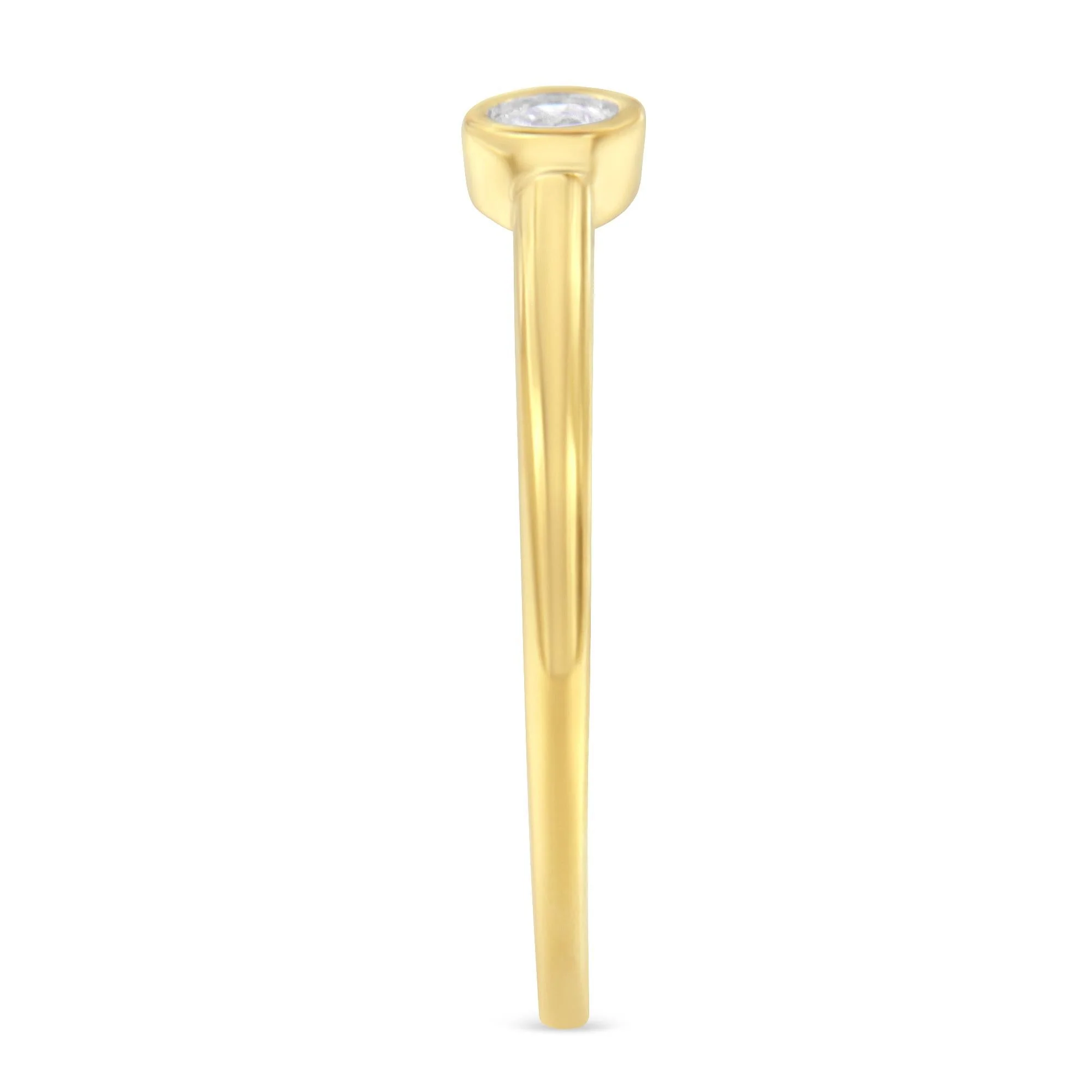 14K Yellow Gold Plated .925 Sterling Silver Miracle Set Diamond Ring (1/20 Cttw, J-K Color, I1-I2 Clarity) by Haus of Brilliance - Image 4