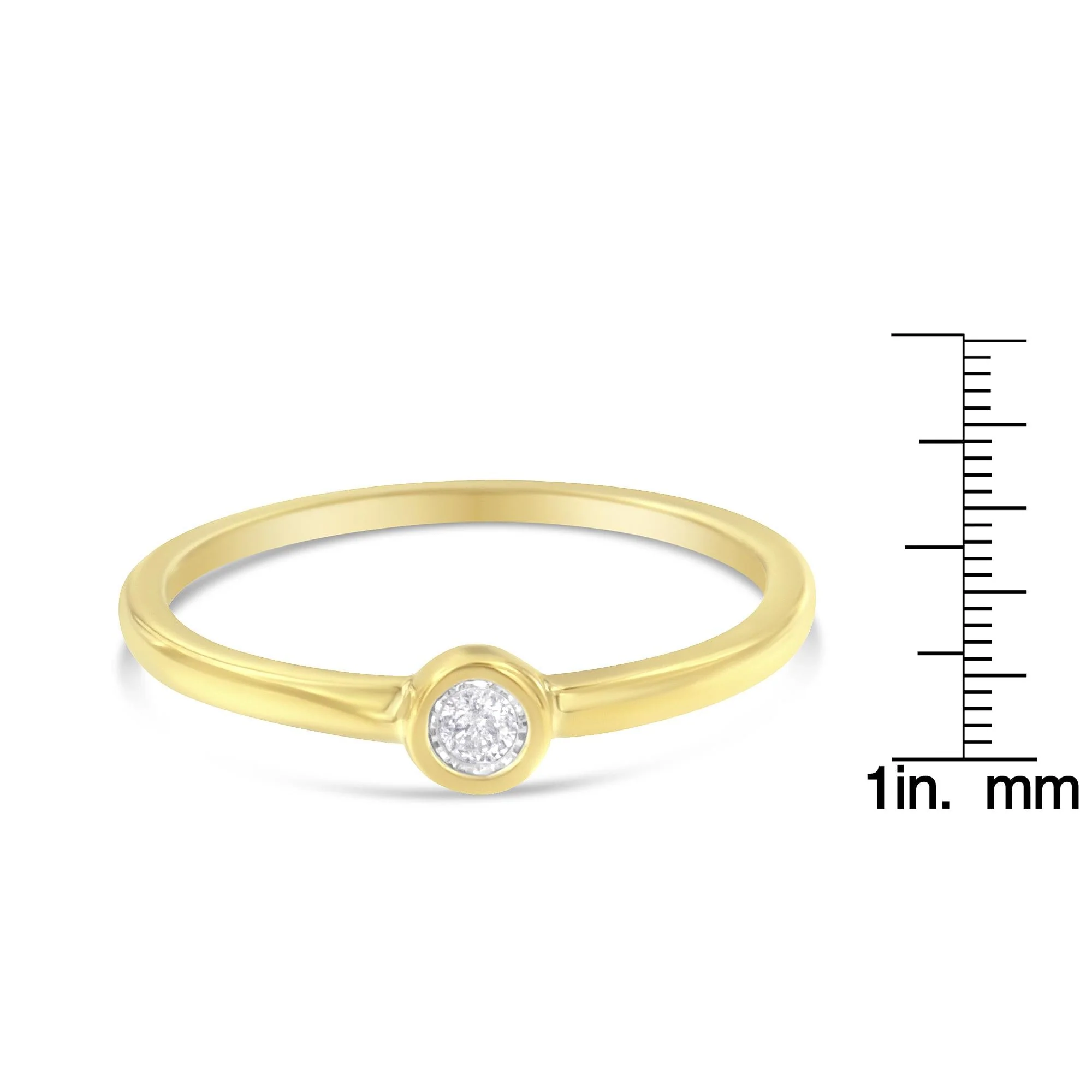 14K Yellow Gold Plated .925 Sterling Silver Miracle Set Diamond Ring (1/20 Cttw, J-K Color, I1-I2 Clarity) by Haus of Brilliance - Image 6