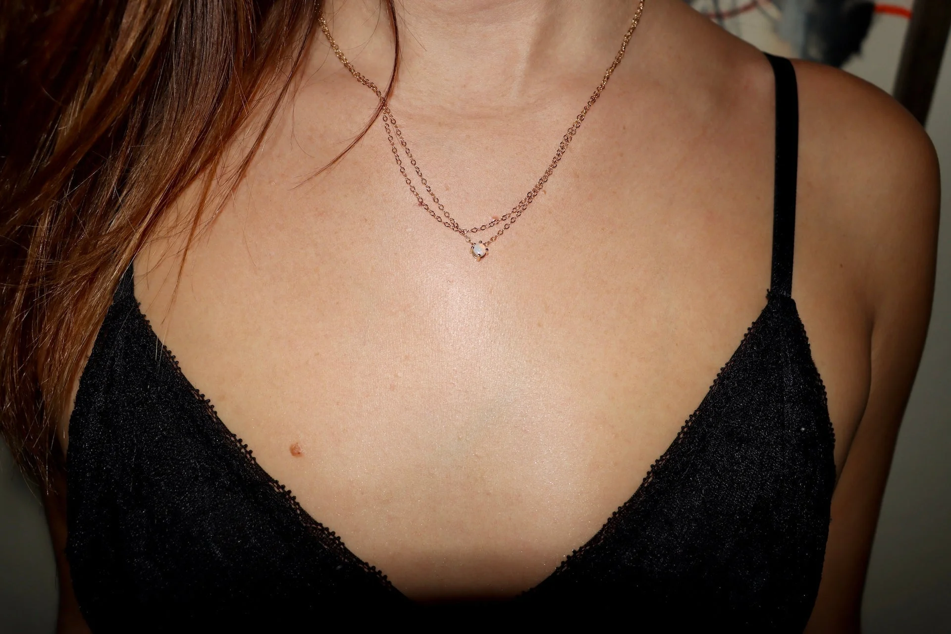 14k Yellow Gold White Opal Necklace by Toasted Jewelry - Image 4