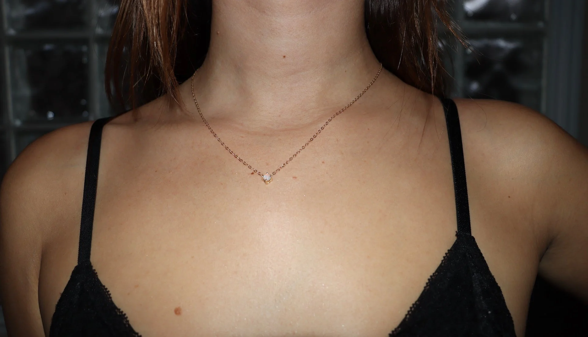 14k Yellow Gold White Opal Necklace by Toasted Jewelry - Image 5