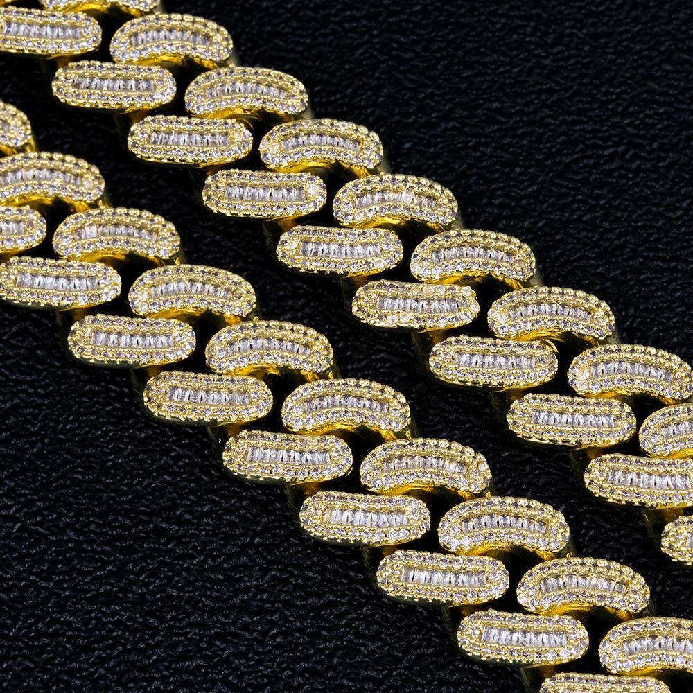 16mm Iced Out Baguette Cut Cuban Choker Chain in 14K Gold by Bling Proud | Urban Jewelry Online Store - Image 2