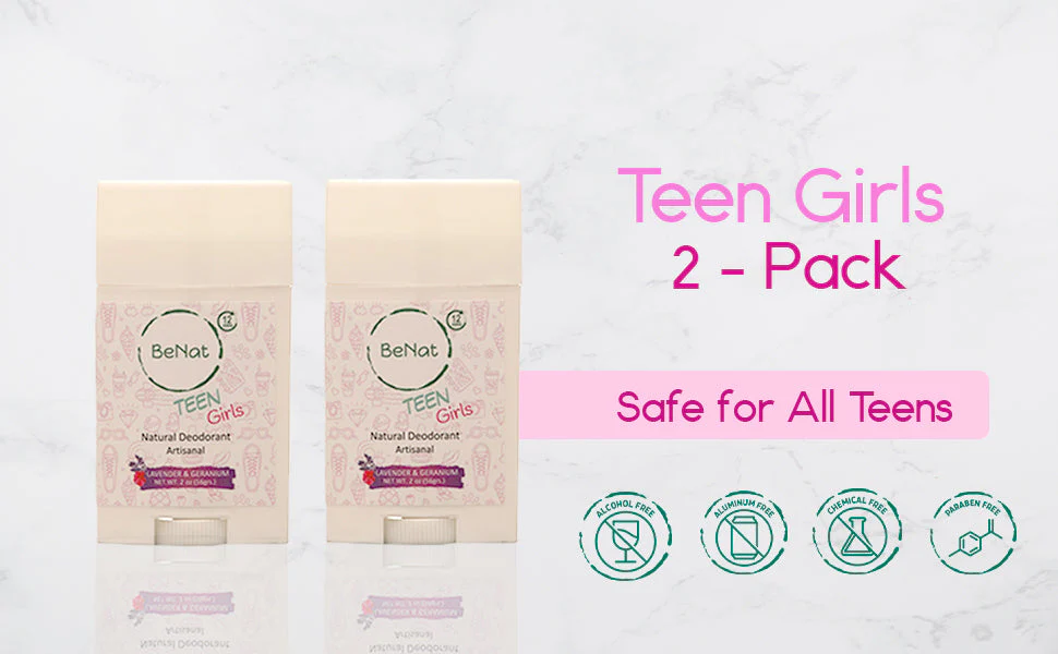 2-Pack all-Natural Deodorants for Kids & Teens by BeNat - Image 3