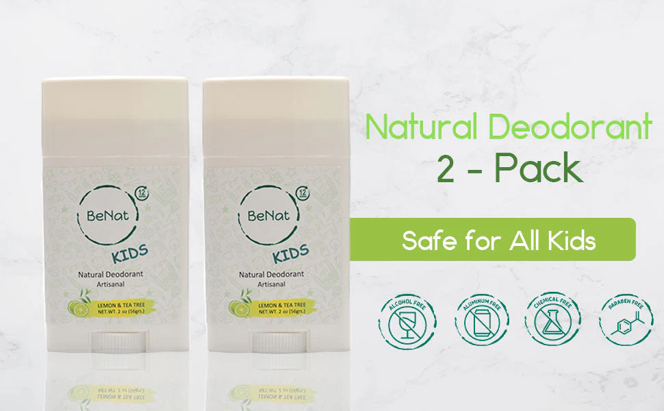 2-Pack all-Natural Deodorants for Kids & Teens by BeNat - Image 8