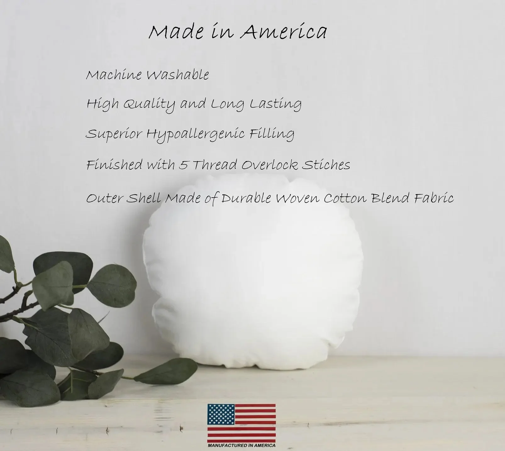 29" | Round Pillows Insert | Indoor Outdoor Hypoallergenic Polyester Pillow Insert | Quality Insert | Round Pillow Form | Round Pillow by UniikPillows - Image 5