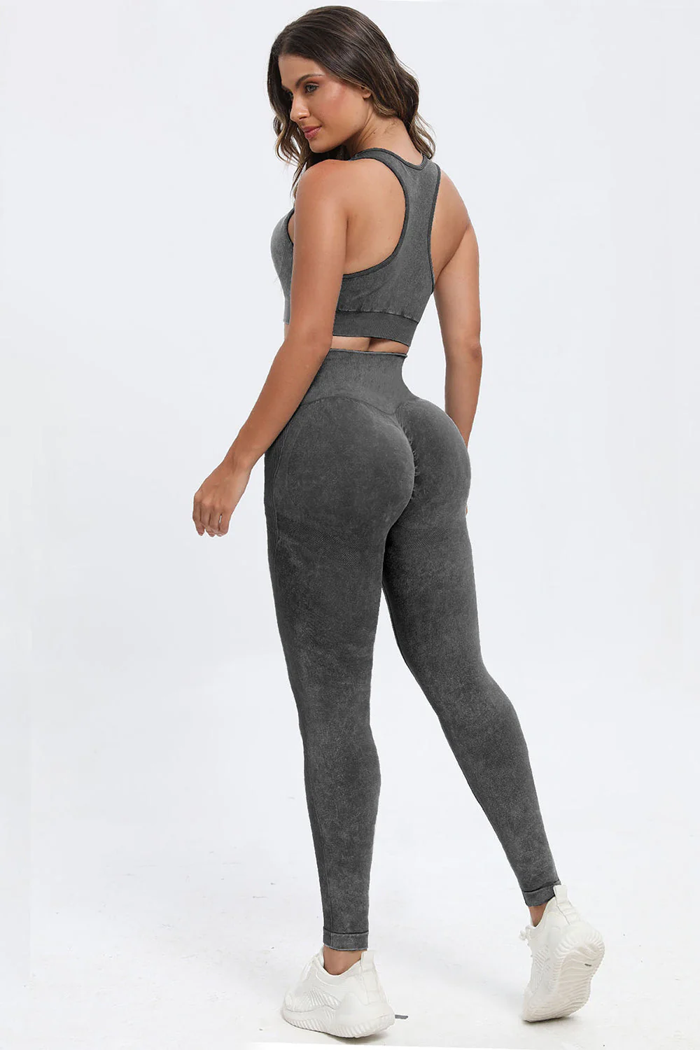 3 Piece Washed Square Neck Wide Strap Active Set - Image 17