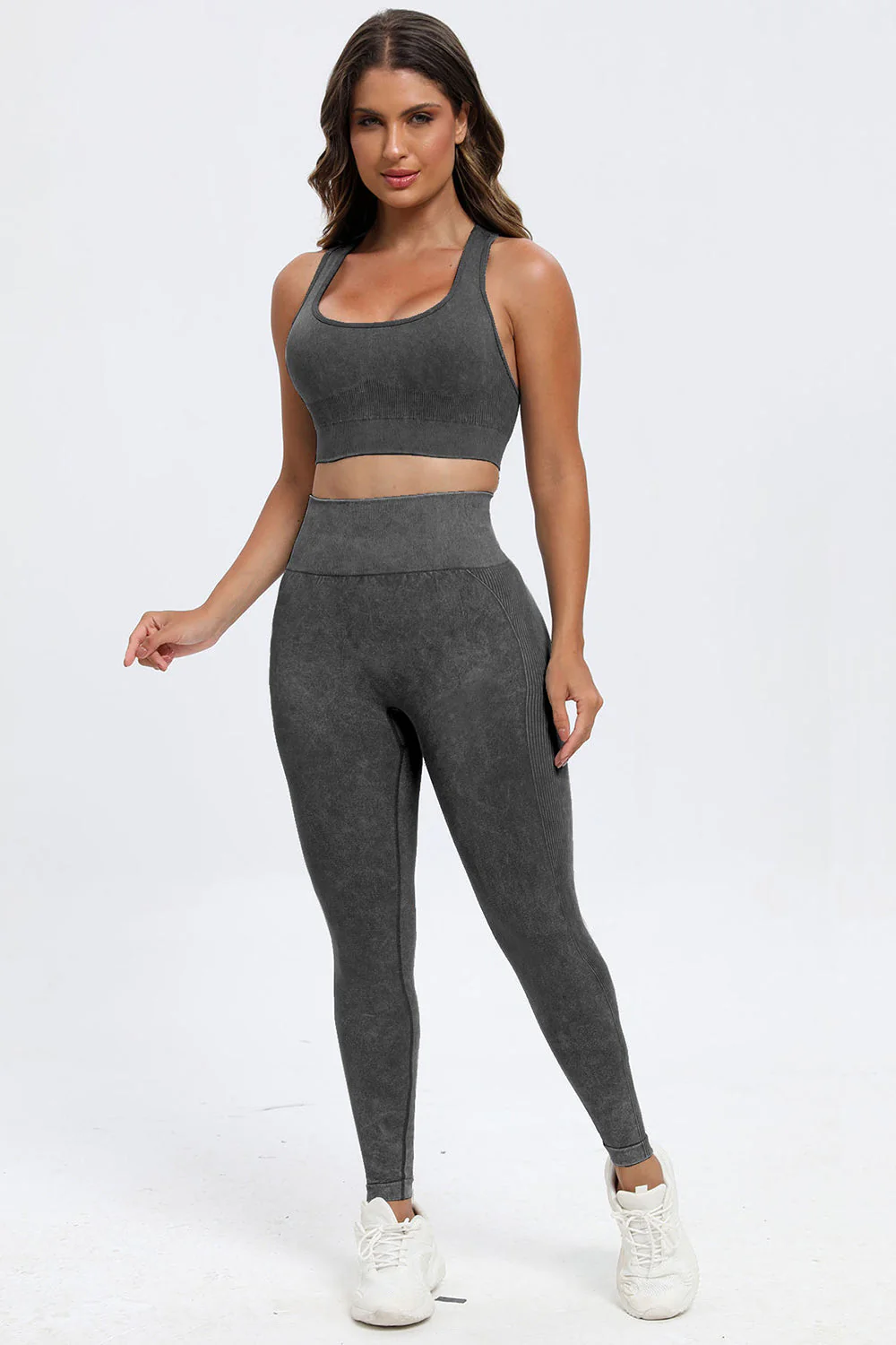 3 Piece Washed Square Neck Wide Strap Active Set - Image 18