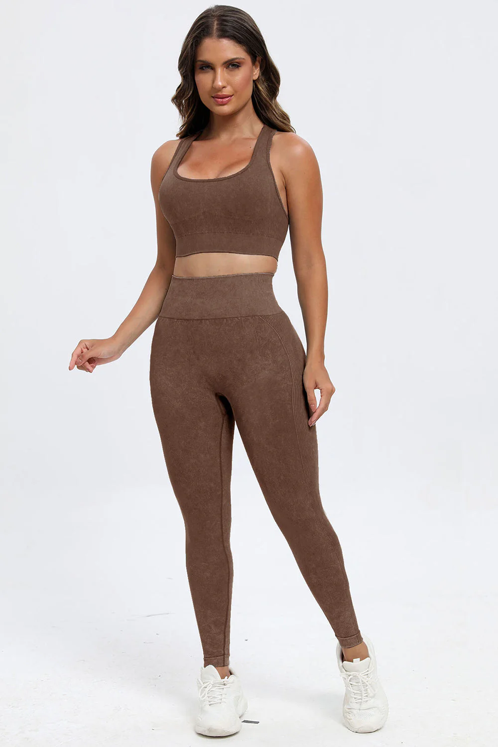 3 Piece Washed Square Neck Wide Strap Active Set - Image 25