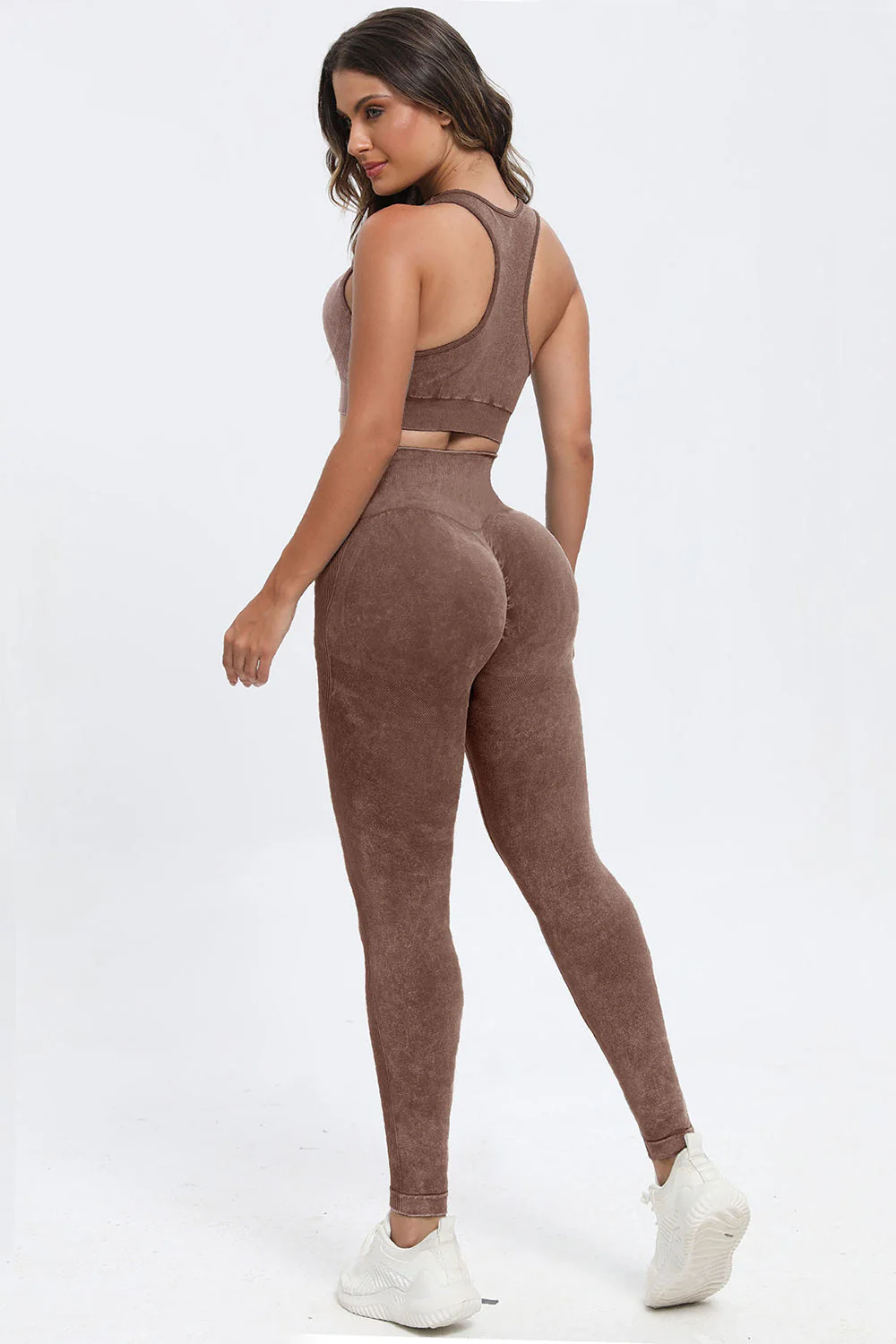 3 Piece Washed Square Neck Wide Strap Active Set - Image 26