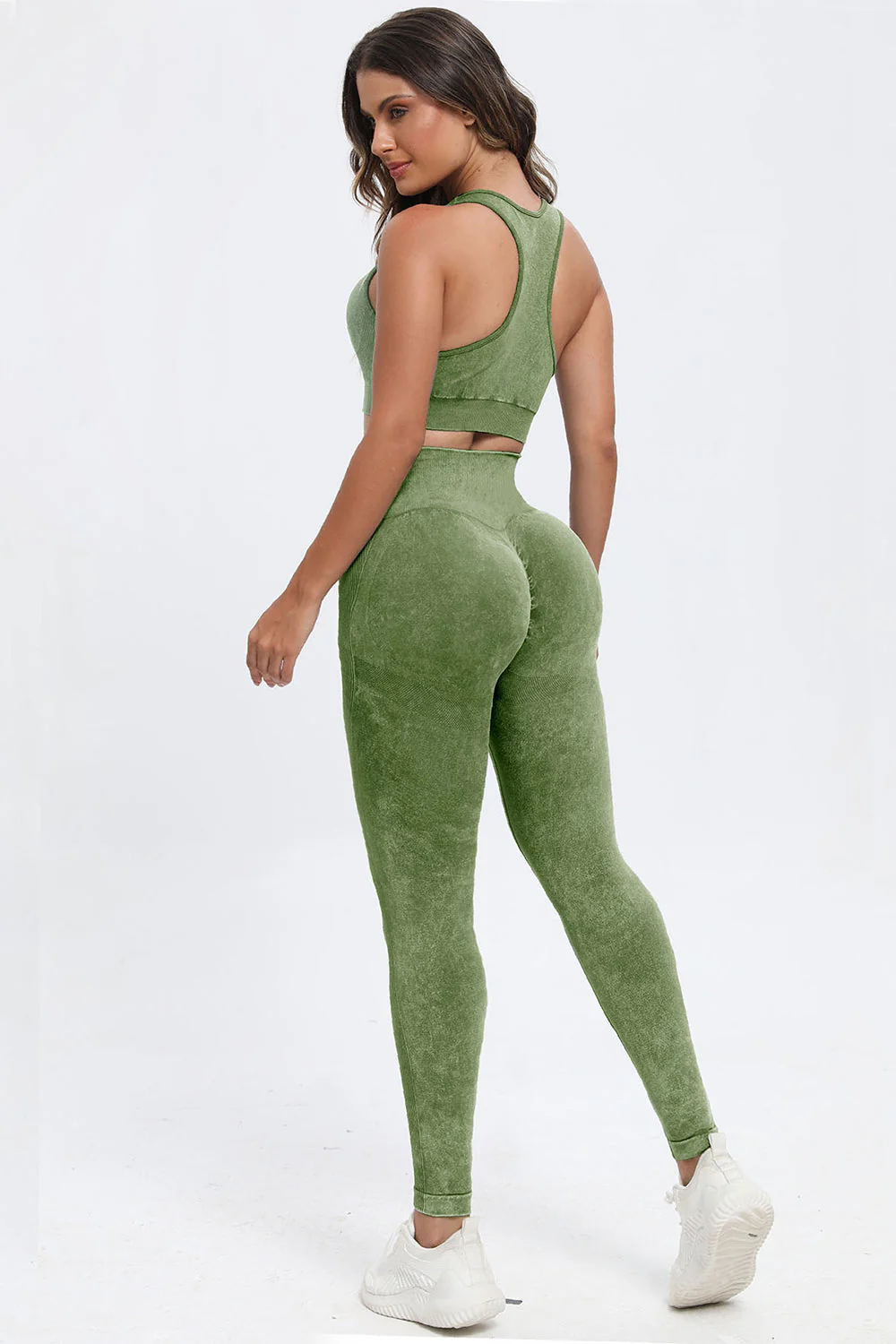 3 Piece Washed Square Neck Wide Strap Active Set - Image 33