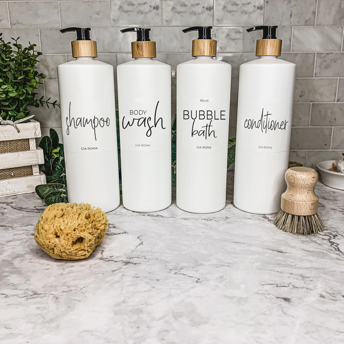 32oz Plastic White Dispensers by Gia Roma - Image 10