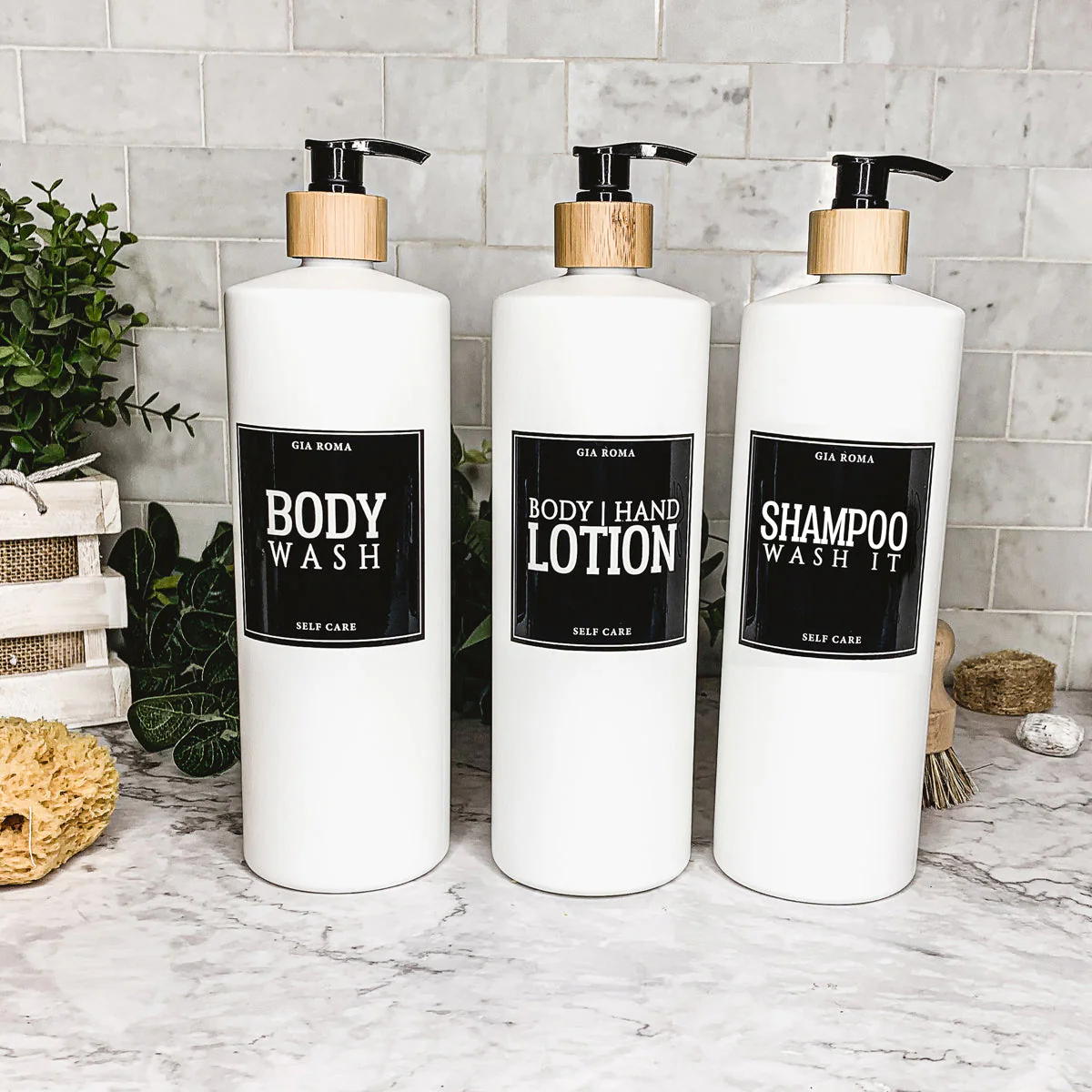 32oz Plastic White Dispensers by Gia Roma - Image 14