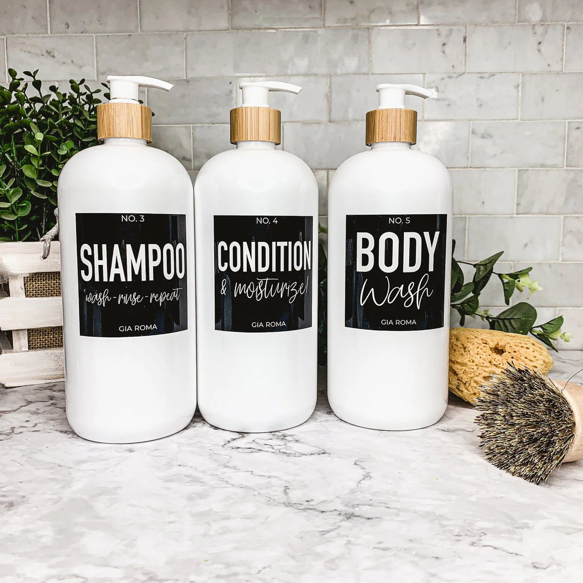 32oz Plastic White Dispensers by Gia Roma - Image 18