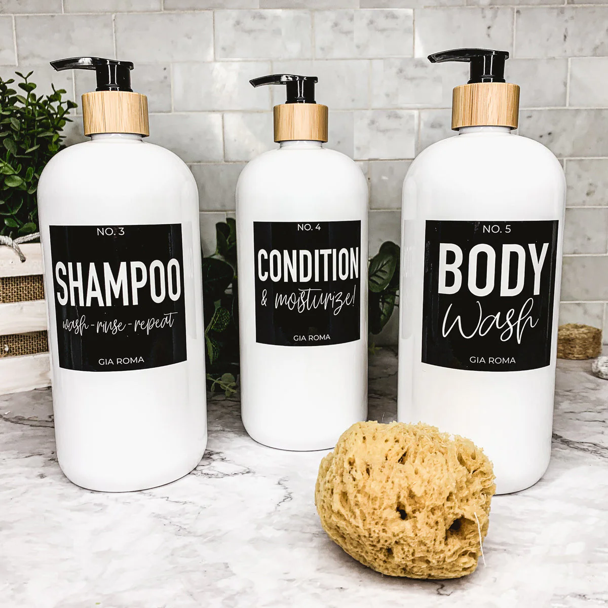 32oz Plastic White Dispensers by Gia Roma - Image 19