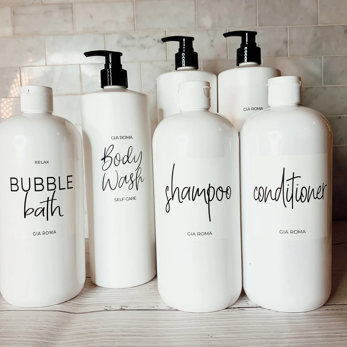 32oz Plastic White Dispensers by Gia Roma - Image 3