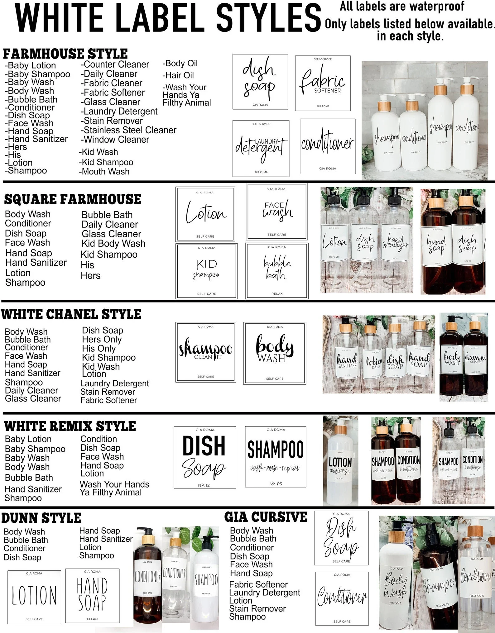 32oz Plastic White Dispensers by Gia Roma - Image 4