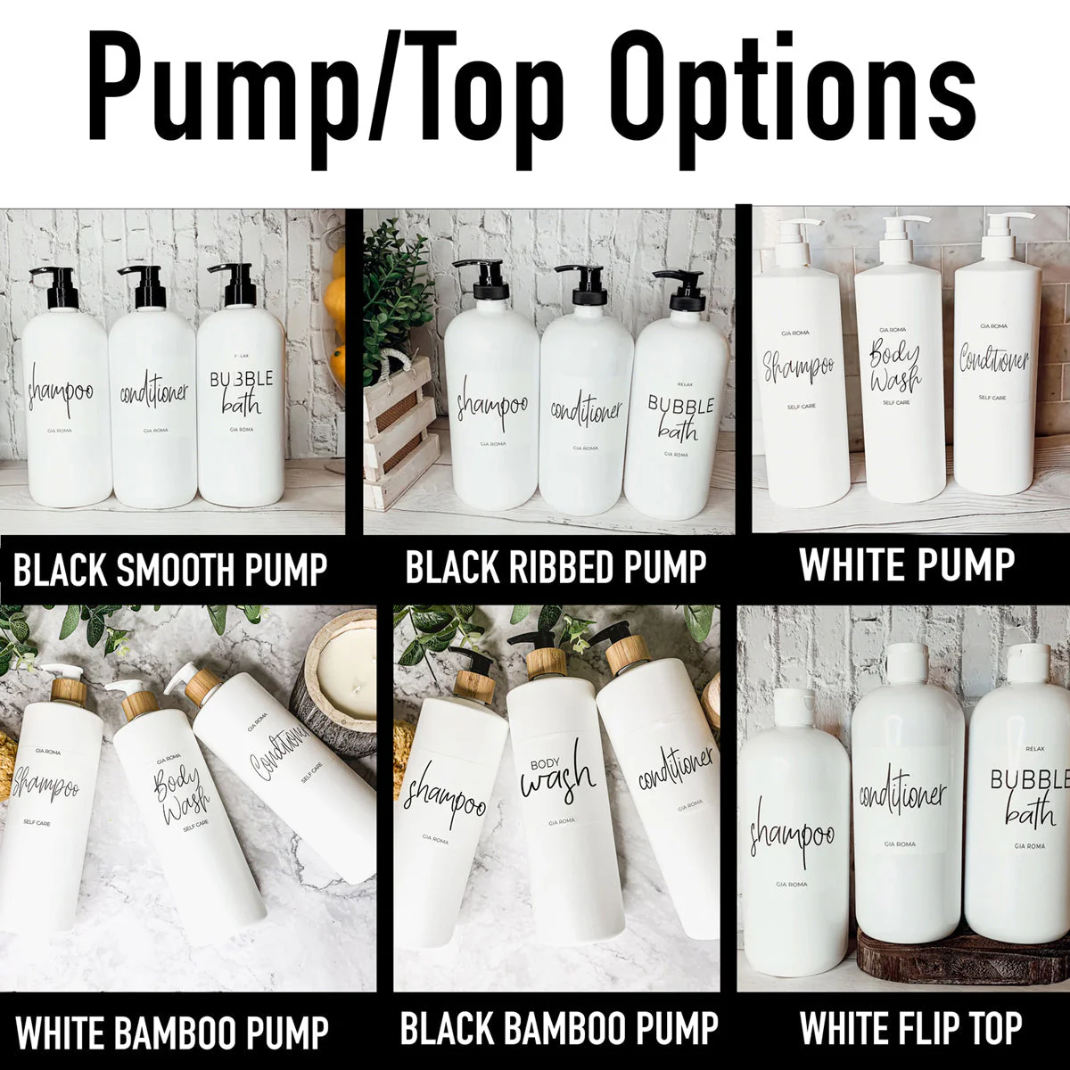 32oz Plastic White Dispensers by Gia Roma - Image 5