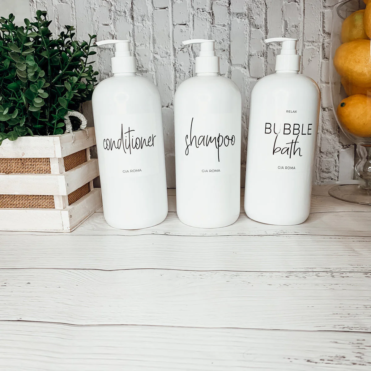32oz Plastic White Dispensers by Gia Roma - Image 9