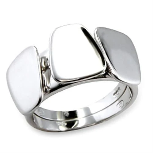 61518 - Rhodium Brass Ring with No Stone - Image 5
