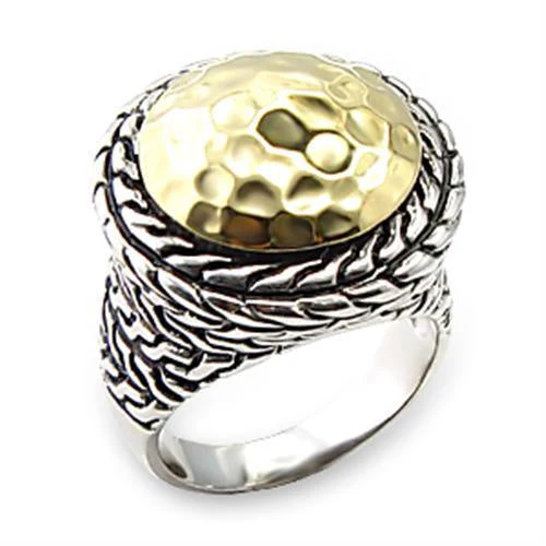6X084 - Reverse Two-Tone Brass Ring with No Stone - Image 2