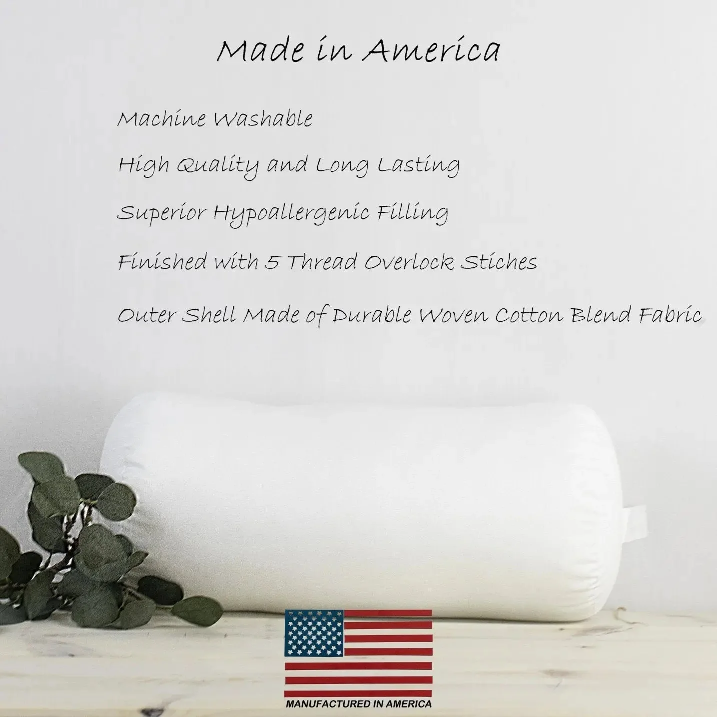 6x38 | Bolster Insert | Indoor Outdoor Hypoallergenic Polyester Fill | Quality Insert | Premium Insert by UniikPillows - Image 2
