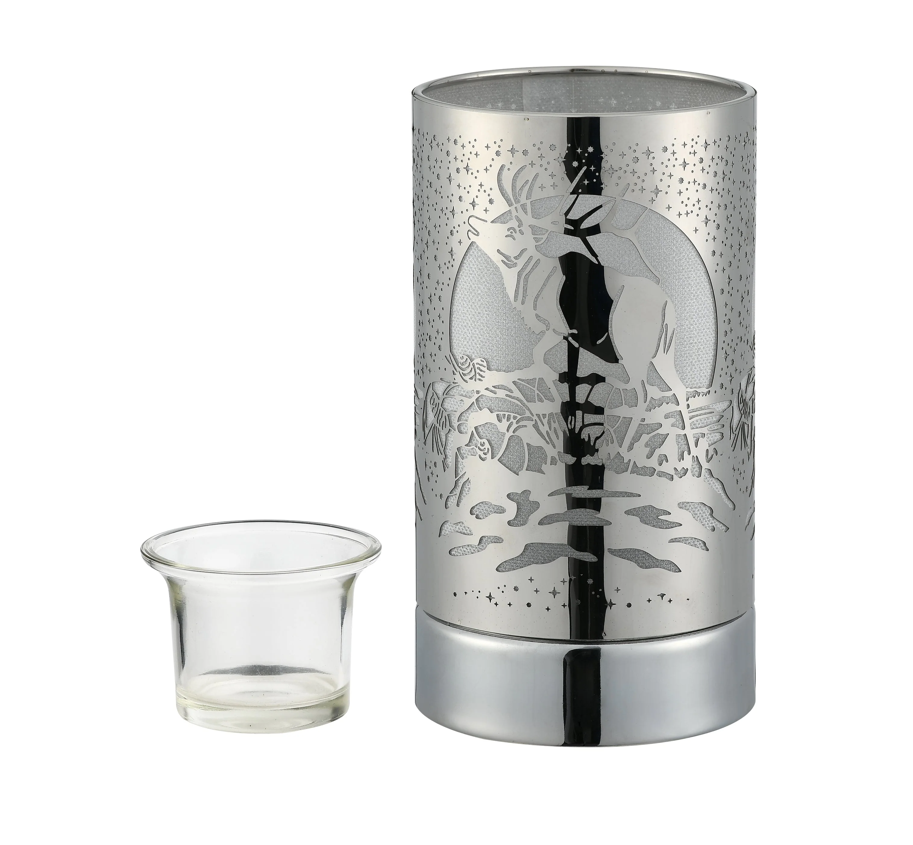 7" Touch lamp/Oil burner/Wax warmer- Silver Elk by Peterson Housewares & Artwares - Image 2