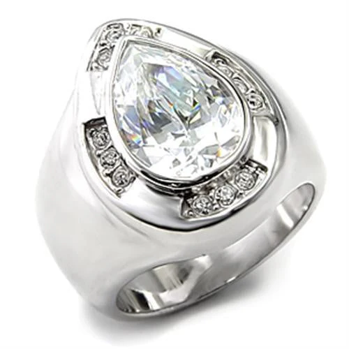 7X236 - Rhodium 925 Sterling Silver Ring with AAA Grade CZ in Clear - Image 4
