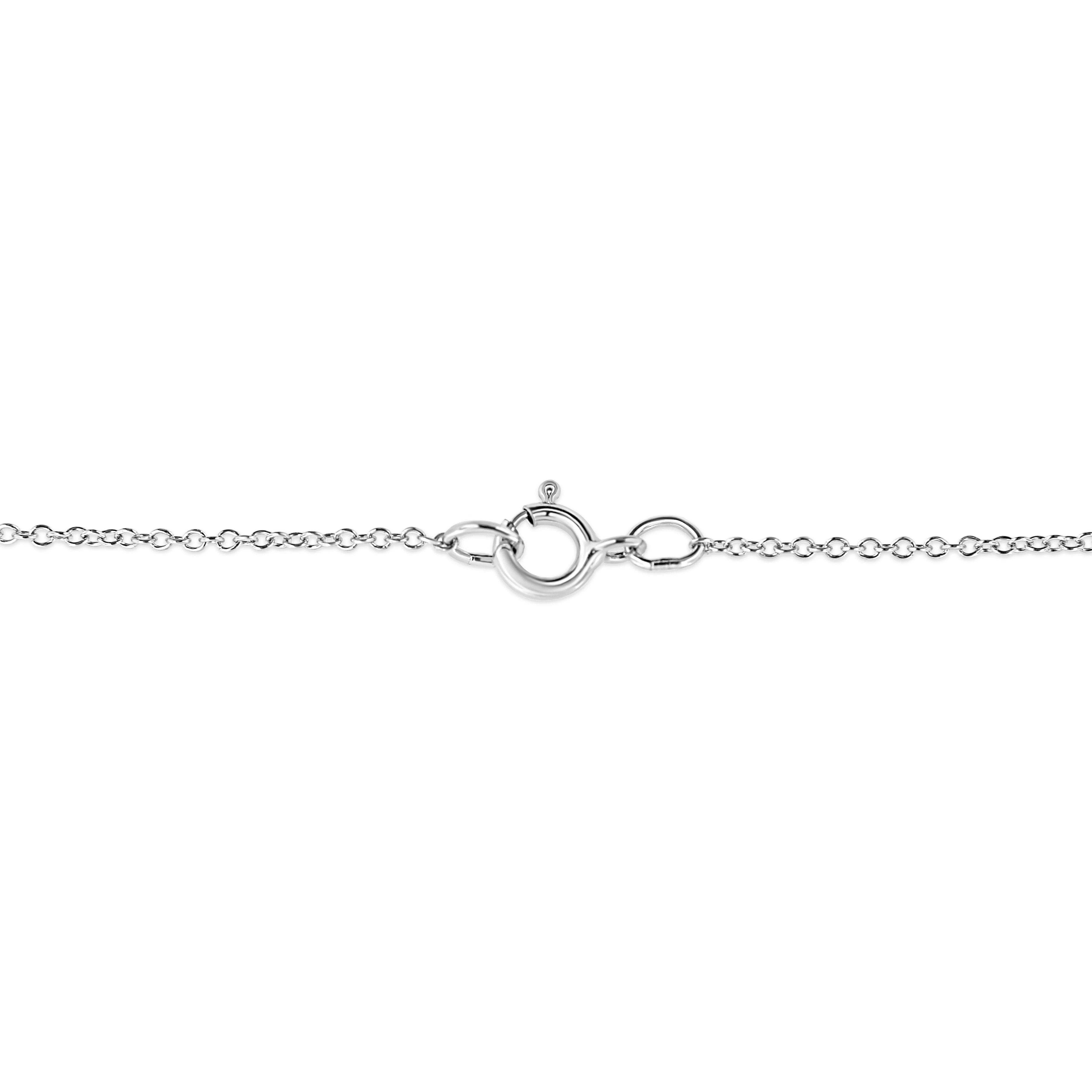 .925 Sterling Silver Diamond Accent Sunburst Milgrain 18" Pendant Necklace (I-J Color, I1-I2 Clarity) by Haus of Brilliance - Image 4