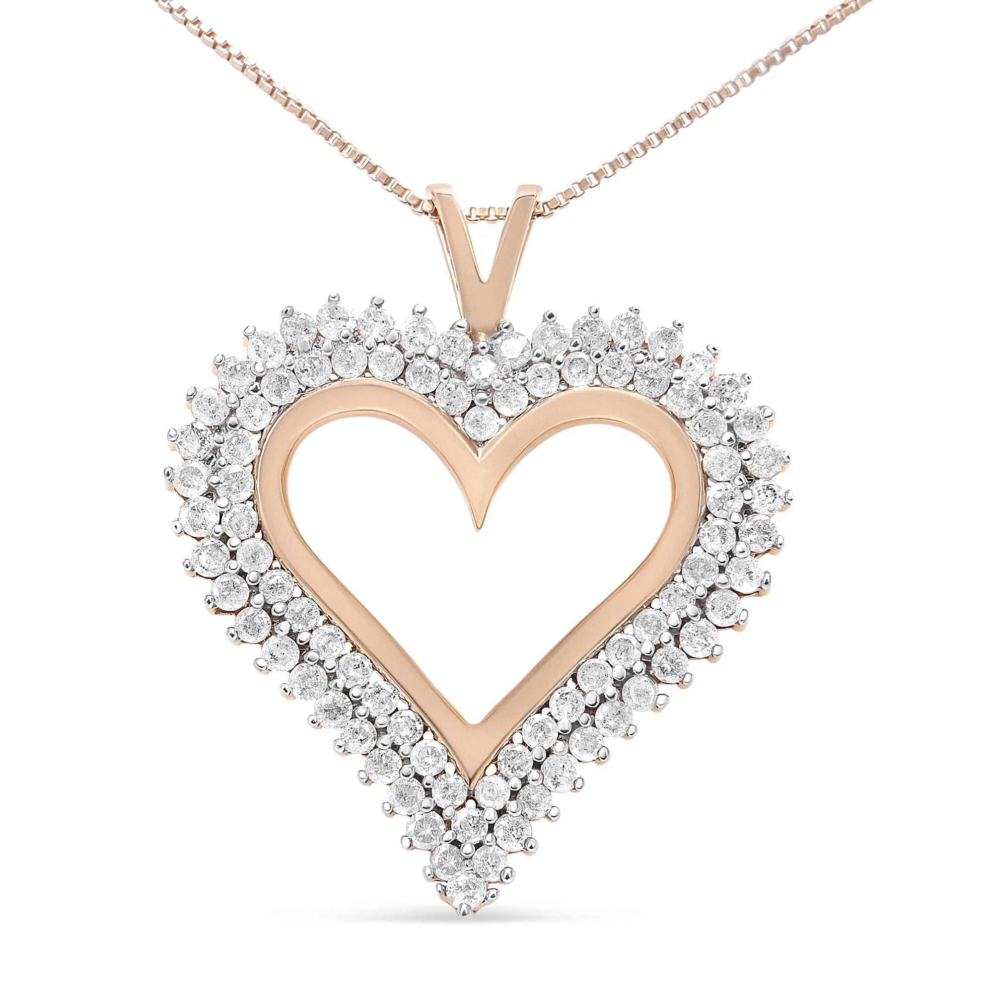 .925 Sterling Silver Diamond Heart 18" Pendant Necklace (I-J Color, I2-I3 Clarity) by Haus of Brilliance - Image 10