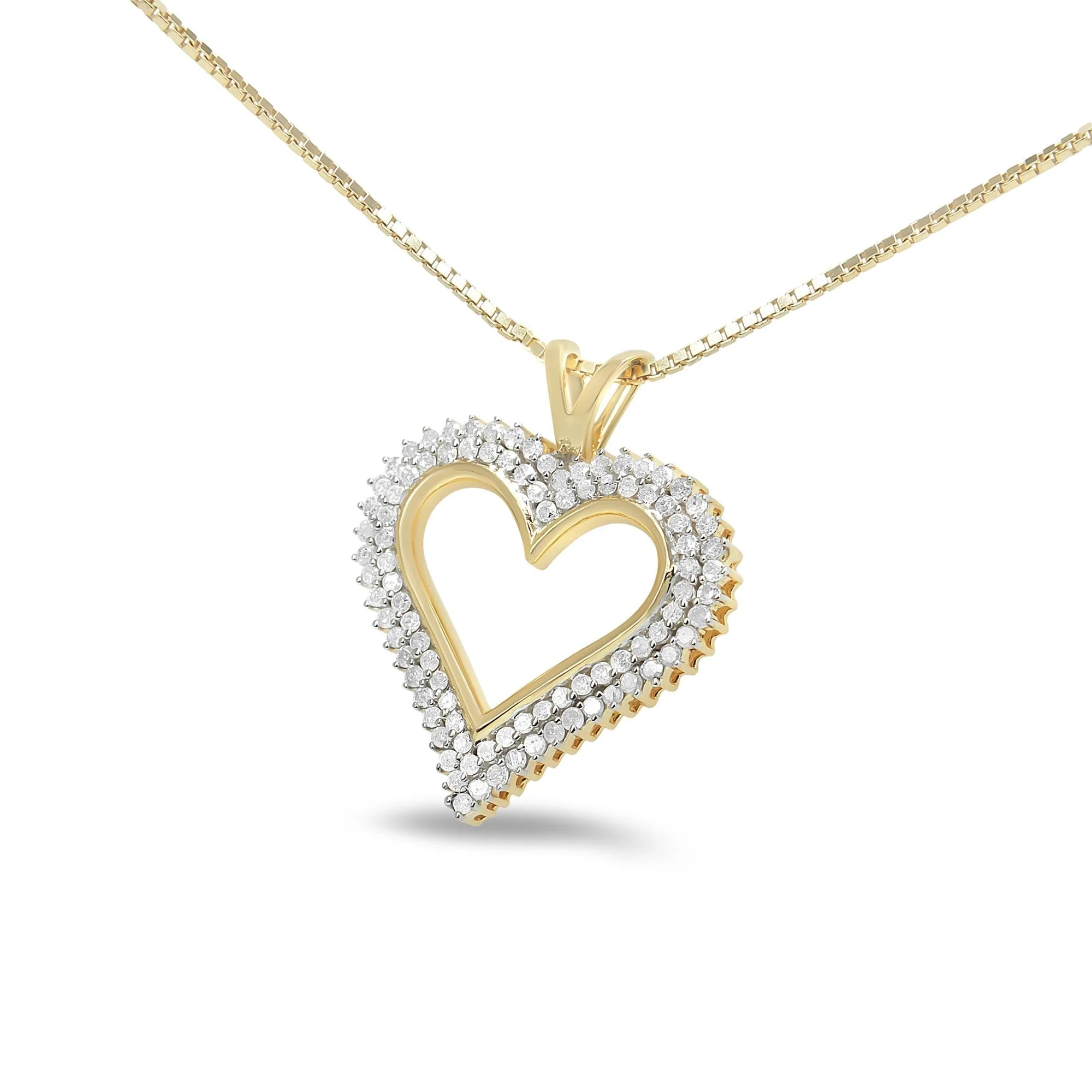 .925 Sterling Silver Diamond Heart 18" Pendant Necklace (I-J Color, I2-I3 Clarity) by Haus of Brilliance - Image 18