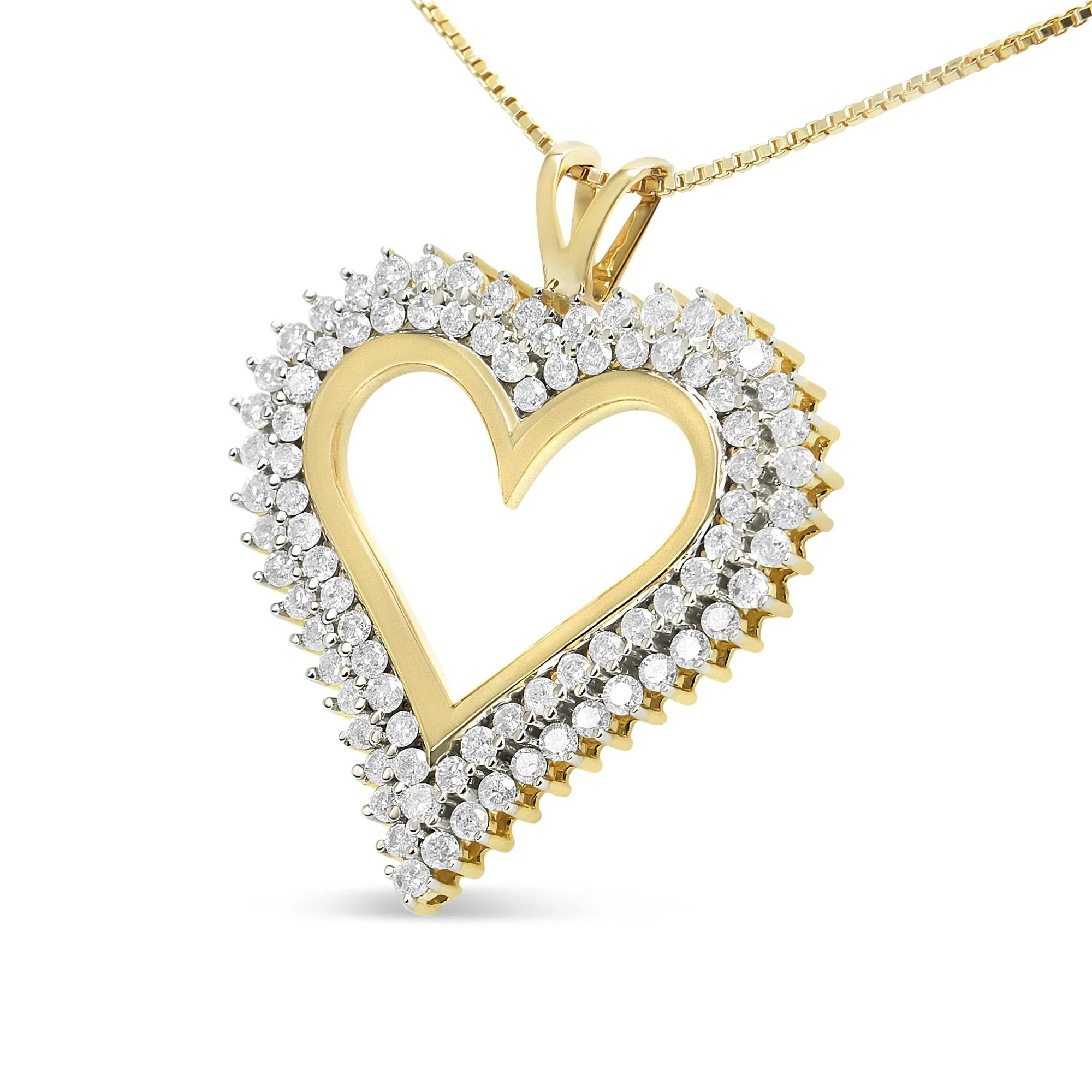 .925 Sterling Silver Diamond Heart 18" Pendant Necklace (I-J Color, I2-I3 Clarity) by Haus of Brilliance - Image 21