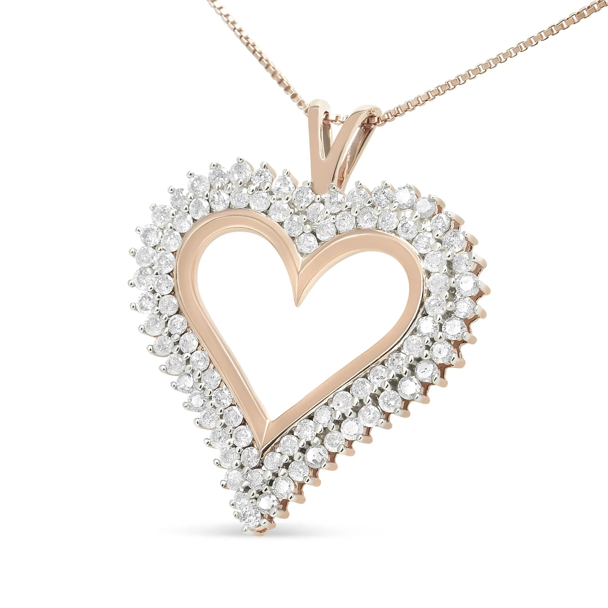 .925 Sterling Silver Diamond Heart 18" Pendant Necklace (I-J Color, I2-I3 Clarity) by Haus of Brilliance - Image 22