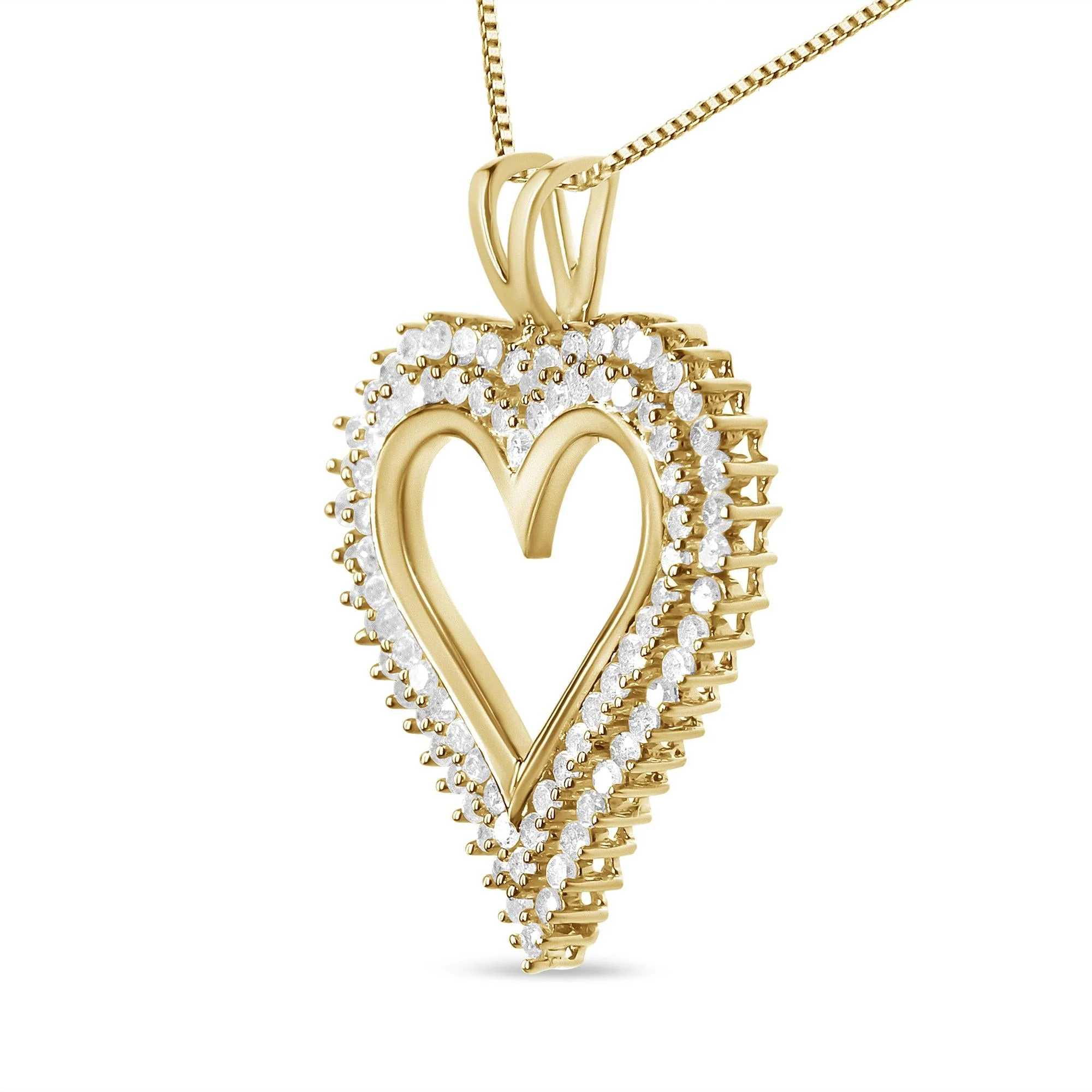 .925 Sterling Silver Diamond Heart 18" Pendant Necklace (I-J Color, I2-I3 Clarity) by Haus of Brilliance - Image 27