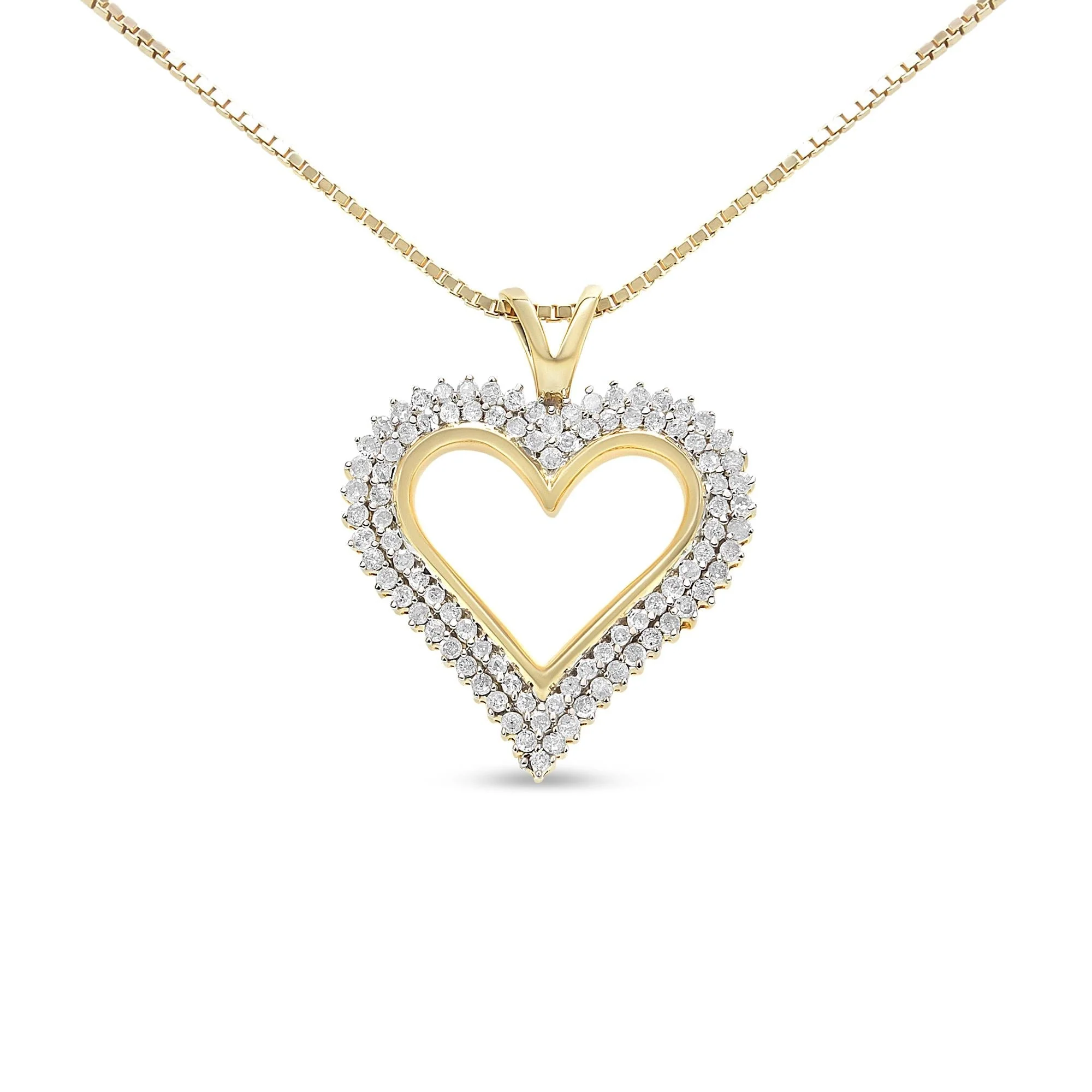 .925 Sterling Silver Diamond Heart 18" Pendant Necklace (I-J Color, I2-I3 Clarity) by Haus of Brilliance - Image 6