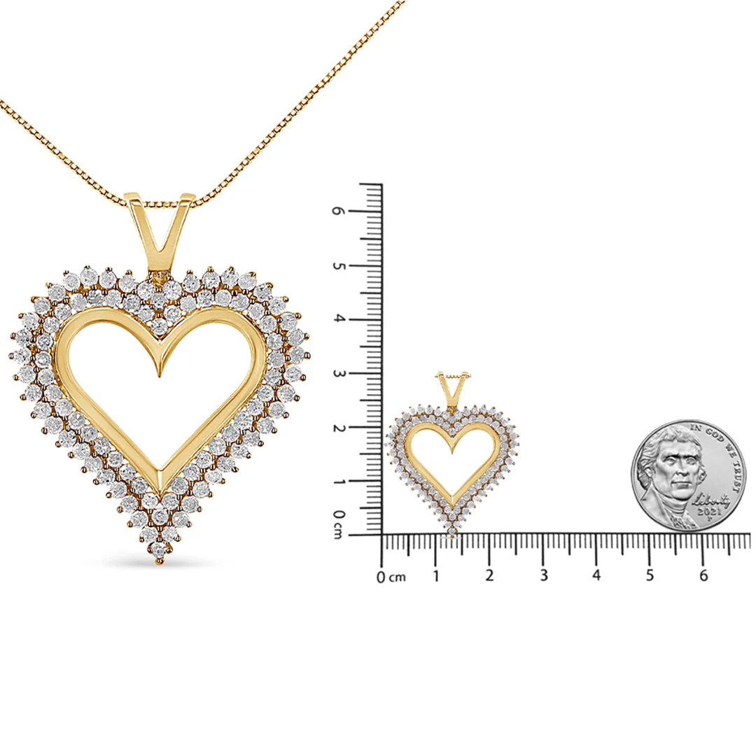 .925 Sterling Silver Diamond Heart 18" Pendant Necklace (I-J Color, I2-I3 Clarity) by Haus of Brilliance - Image 63