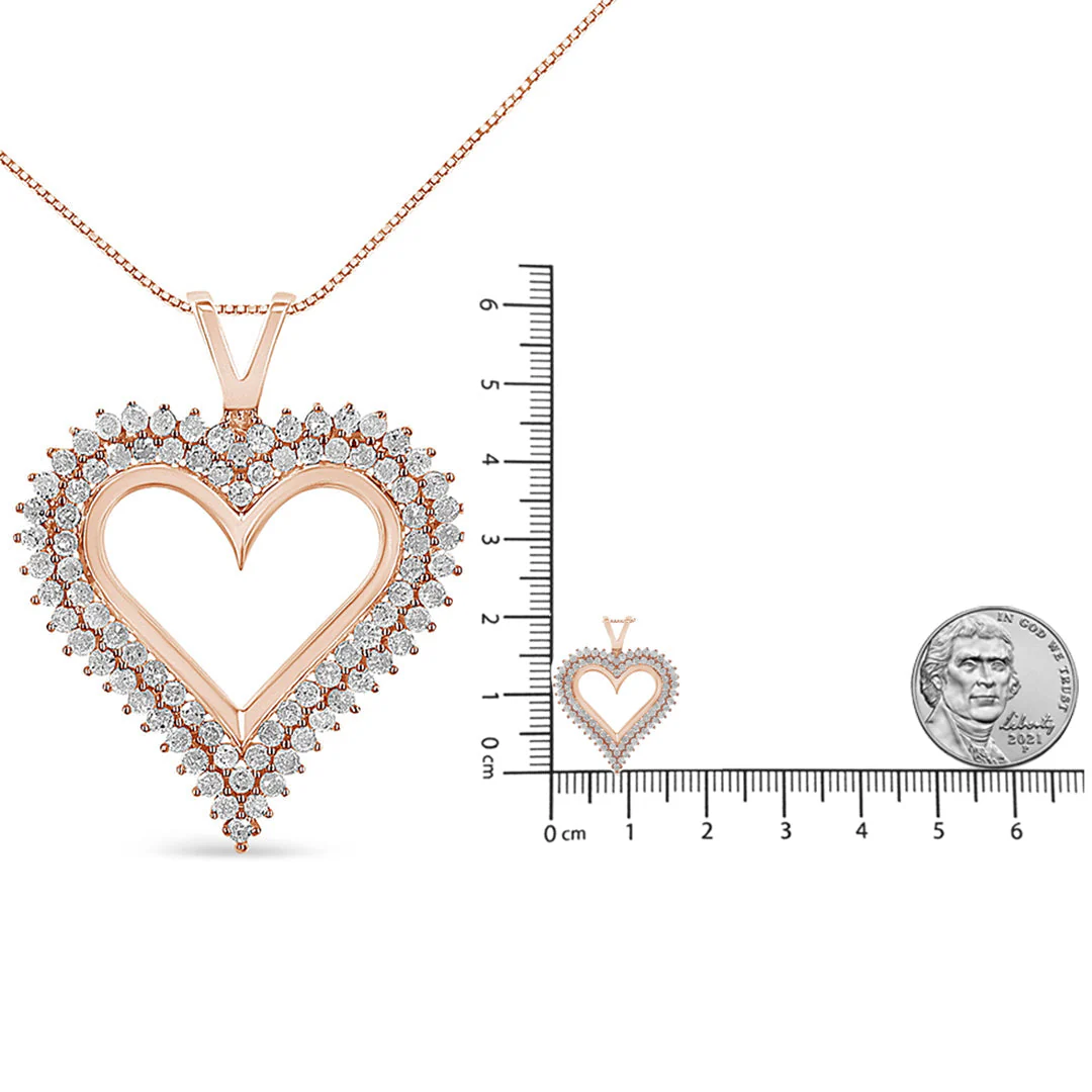 .925 Sterling Silver Diamond Heart 18" Pendant Necklace (I-J Color, I2-I3 Clarity) by Haus of Brilliance - Image 64