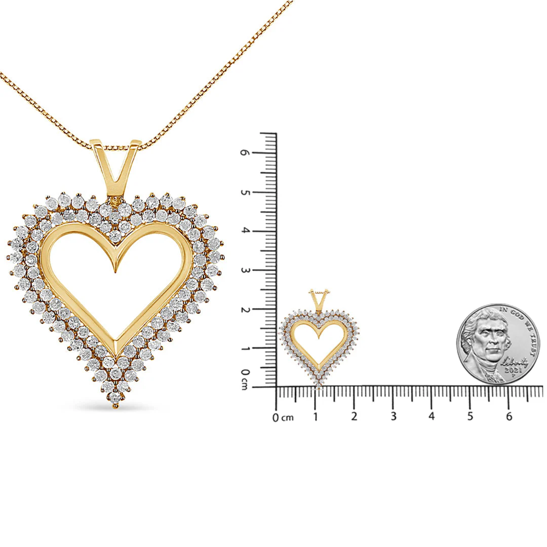 .925 Sterling Silver Diamond Heart 18" Pendant Necklace (I-J Color, I2-I3 Clarity) by Haus of Brilliance - Image 66