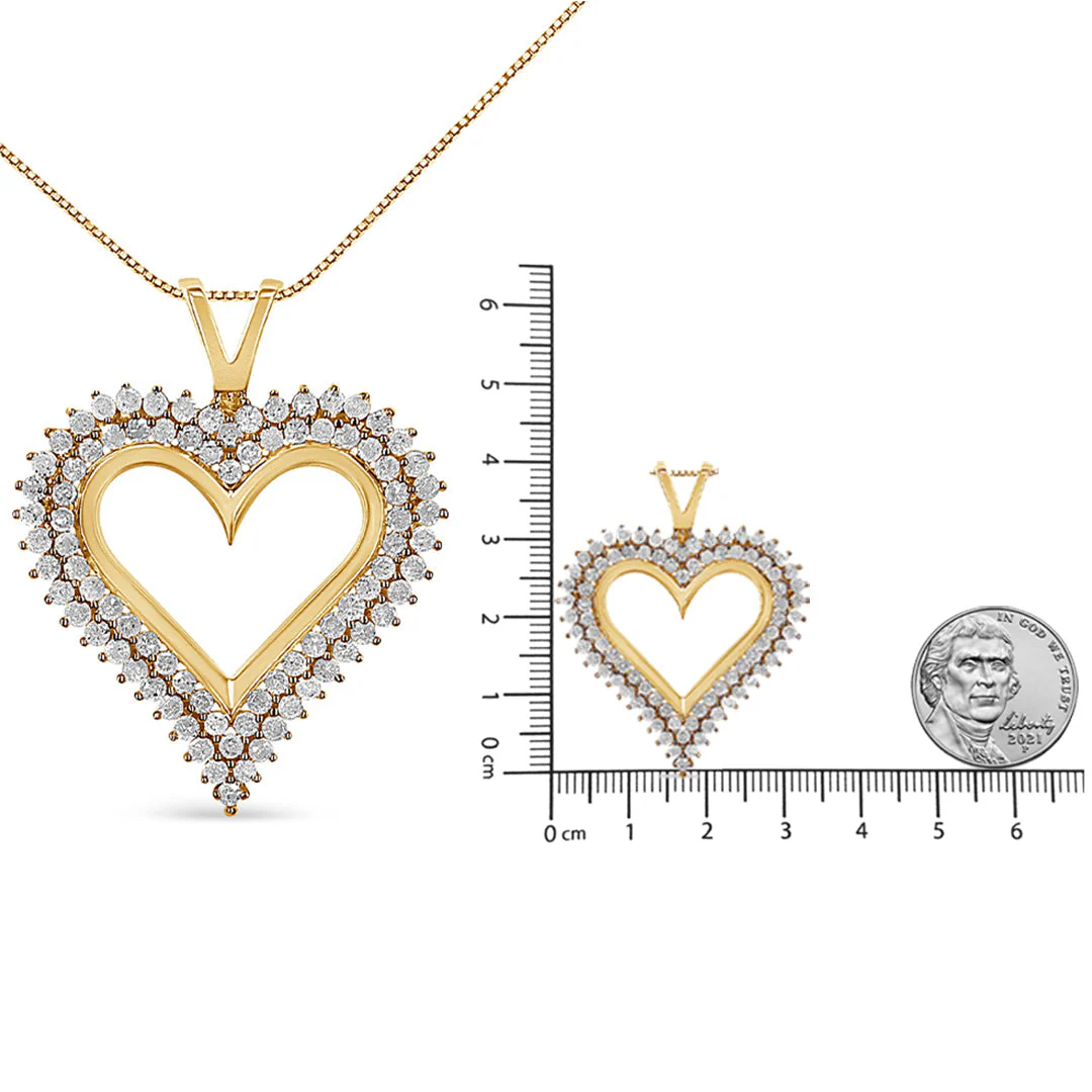 .925 Sterling Silver Diamond Heart 18" Pendant Necklace (I-J Color, I2-I3 Clarity) by Haus of Brilliance - Image 69